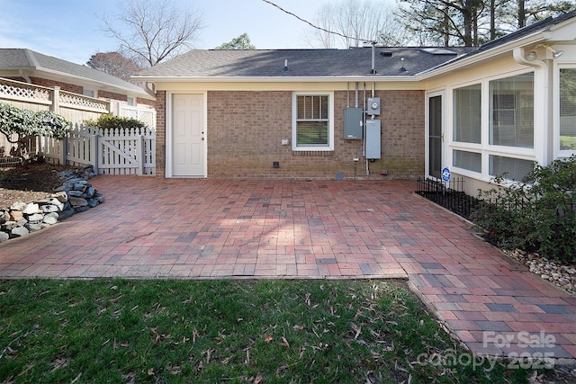 view of patio with fence