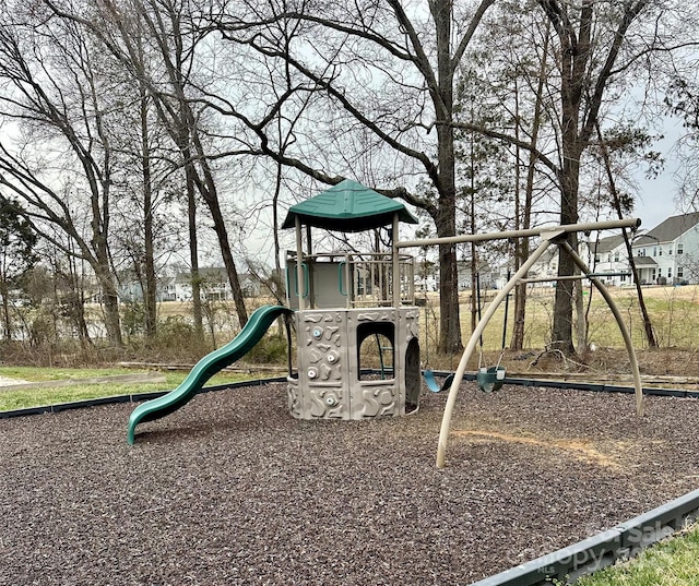 view of community jungle gym