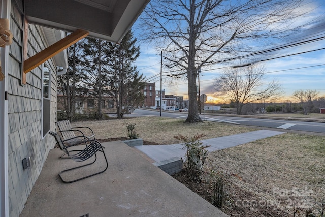 view of yard featuring a patio