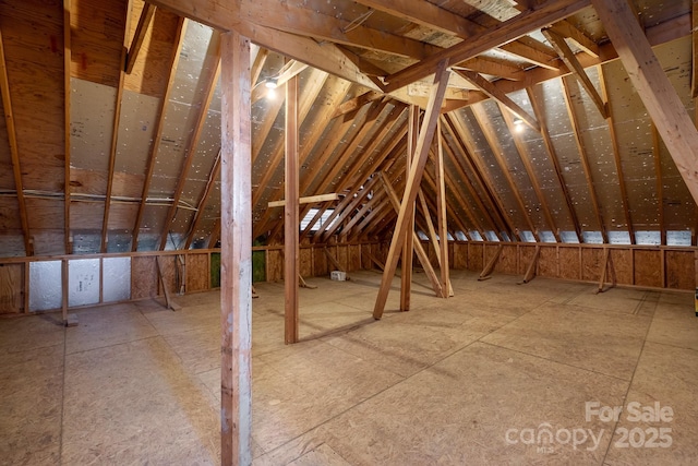 view of attic