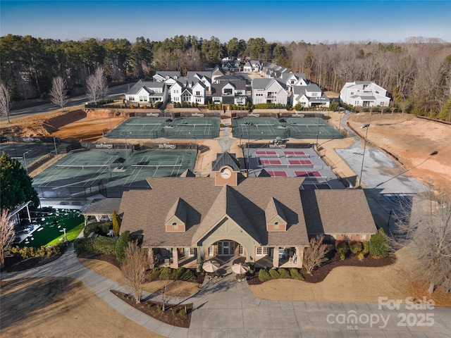 aerial view featuring a residential view