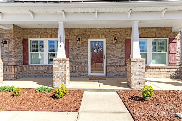 2934 Hiddenbrook Way, Fort Mill, SC 29707 - entrance to property with brick siding and a porch