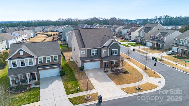 bird's eye view featuring a residential view