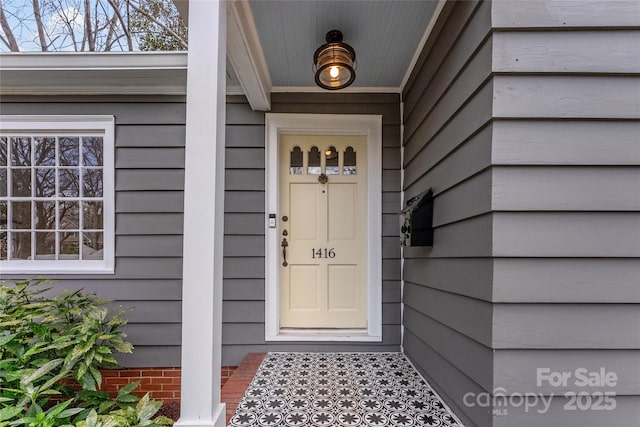 view of doorway to property