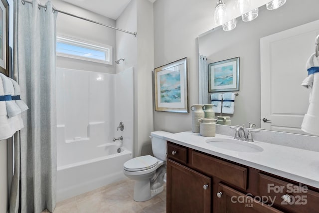 305 Basil Dr, Indian Trail, NC 28079 - bathroom with vanity, shower / bath combo, and tile patterned floors