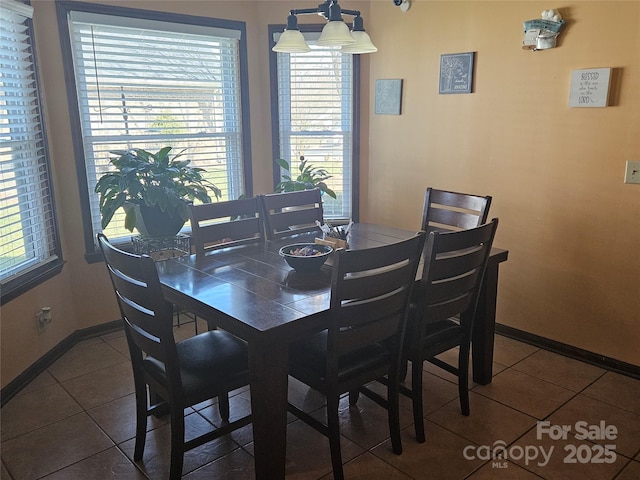 2630 Sloan Dr, Charlotte, NC 28208 - dining space featuring tile patterned floors and baseboards