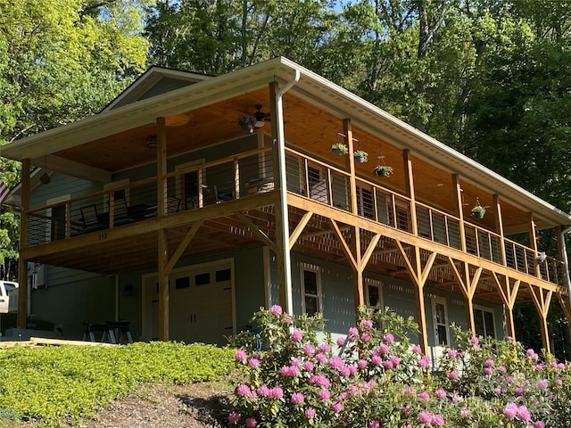 view of home's exterior featuring a garage