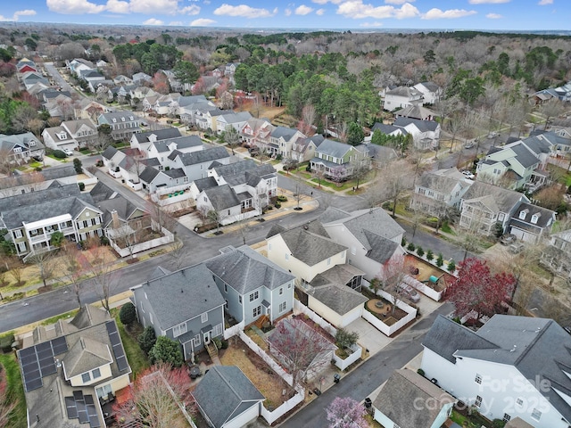 bird's eye view with a residential view