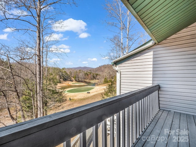 balcony with a mountain view