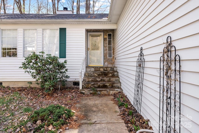 view of doorway to property