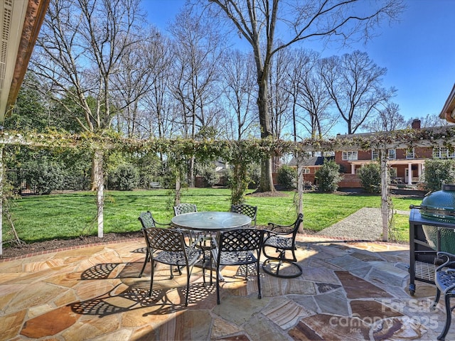 view of patio with outdoor dining area