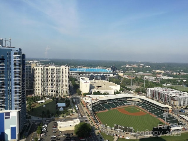 aerial view with a view of city