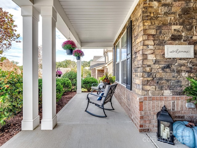 view of patio / terrace featuring covered porch