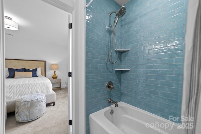 bathroom featuring bathtub / shower combination