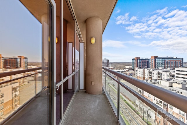 balcony with a city view