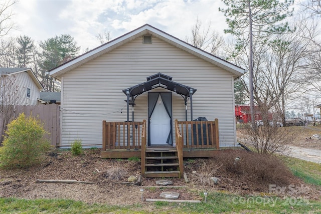 exterior space with fence