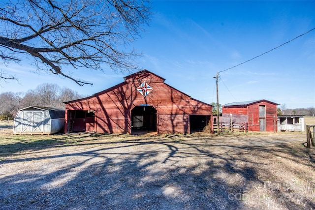 view of barn