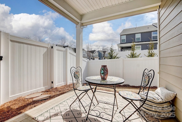 view of patio / terrace with a fenced backyard