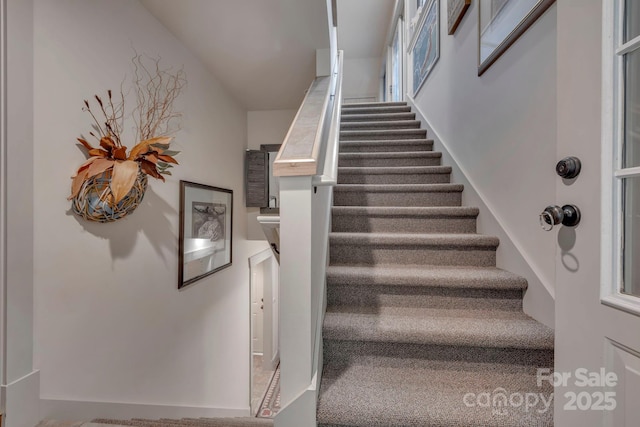 view of stairway