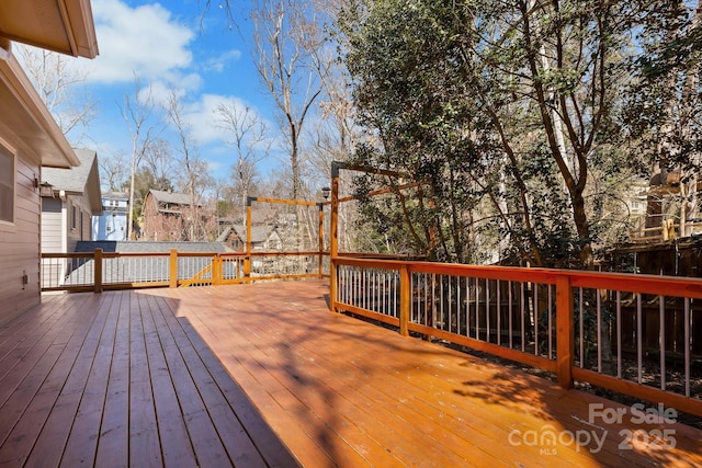 view of wooden terrace