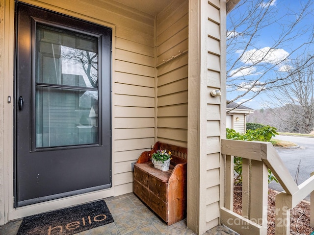 view of doorway to property