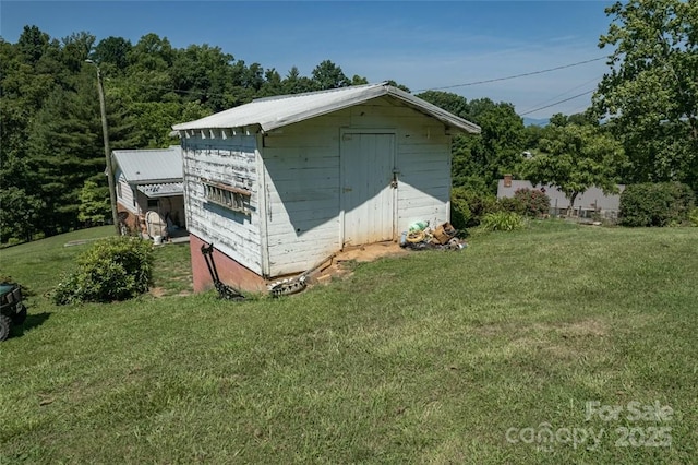 view of shed