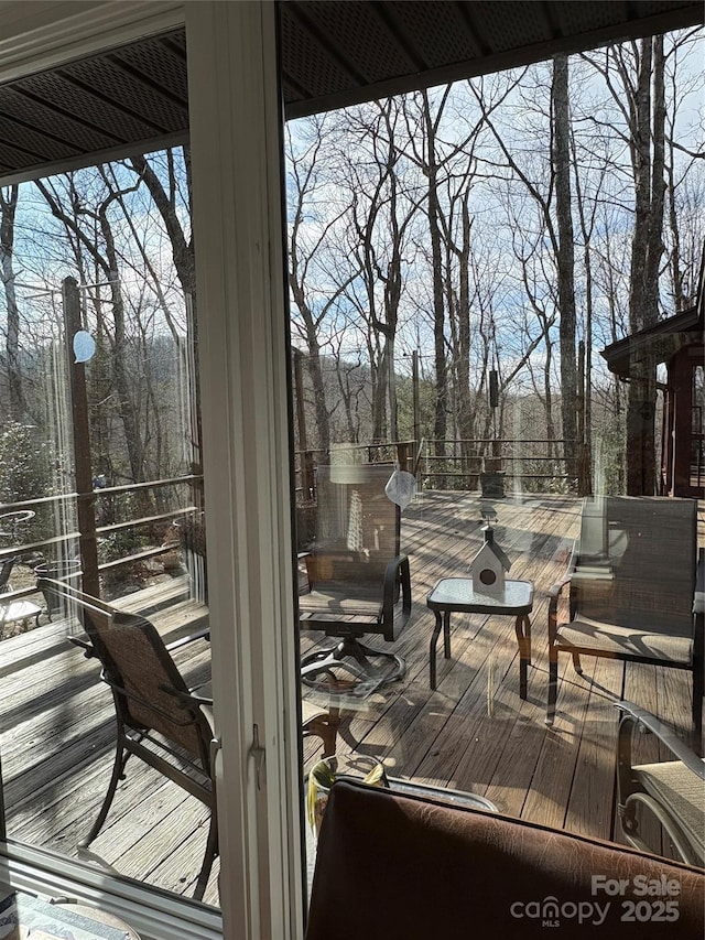 view of wooden terrace