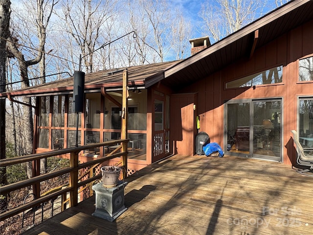 view of wooden deck