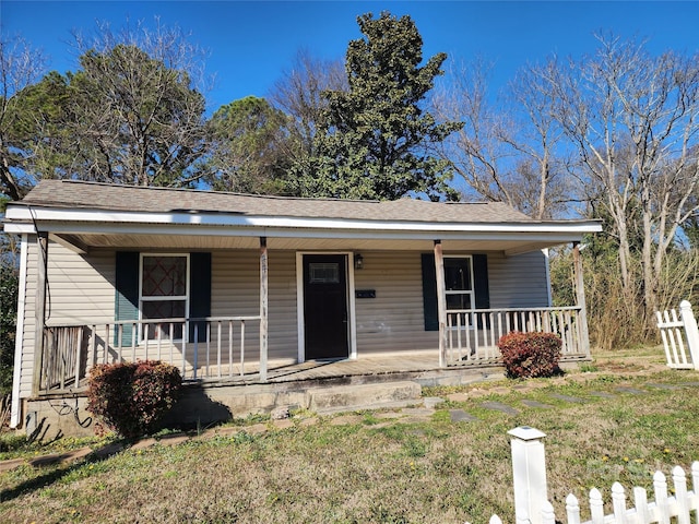 view of front of house with covered porch