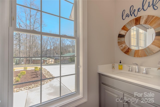 bathroom with vanity