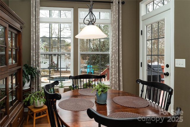 view of dining room