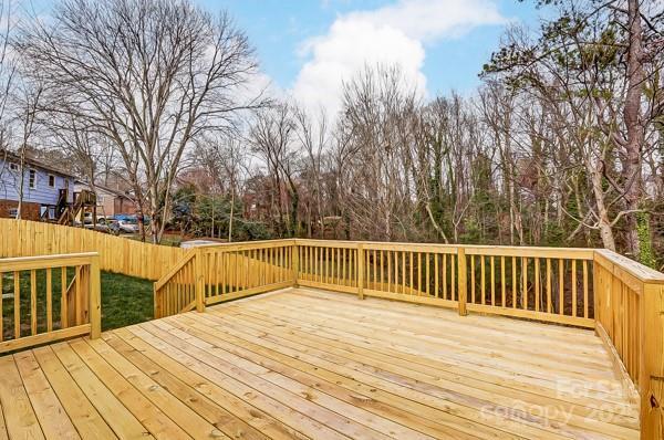 deck featuring fence