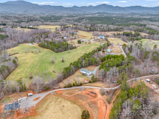 aerial view featuring a mountain view