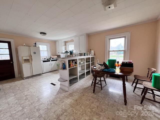 930 Weaver Rd, China Grove, NC 28023 - office space featuring ornamental molding, baseboards, visible vents, and light floors