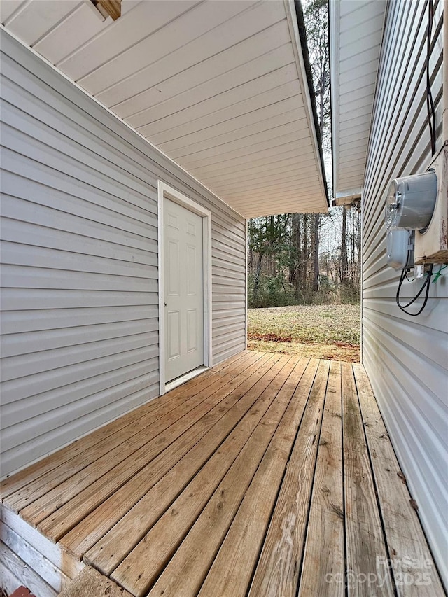 view of wooden deck