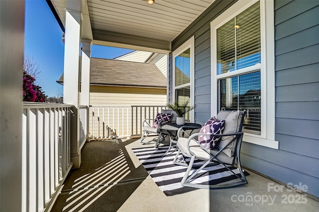 balcony with a porch