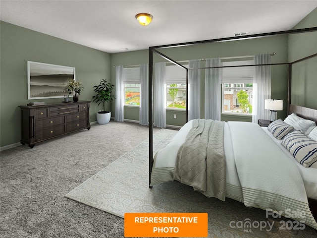 view of carpeted bedroom