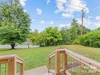 deck with a lawn