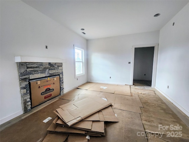 living room with baseboards