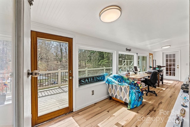 view of sunroom