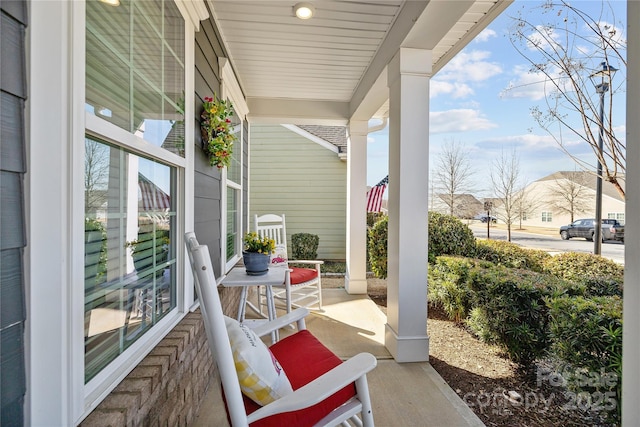 view of patio / terrace with a porch