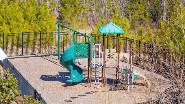 community play area featuring fence