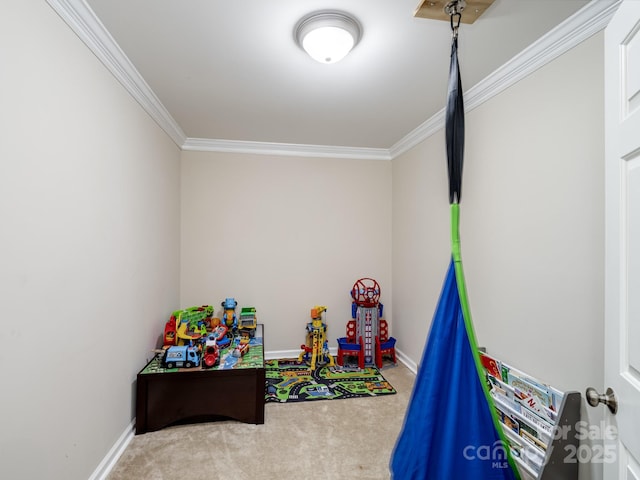 2200 Peninsula Ave, Shelby, NC 28150 - recreation room with ornamental molding and carpet floors