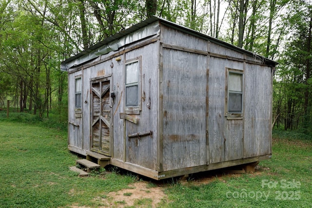 view of shed