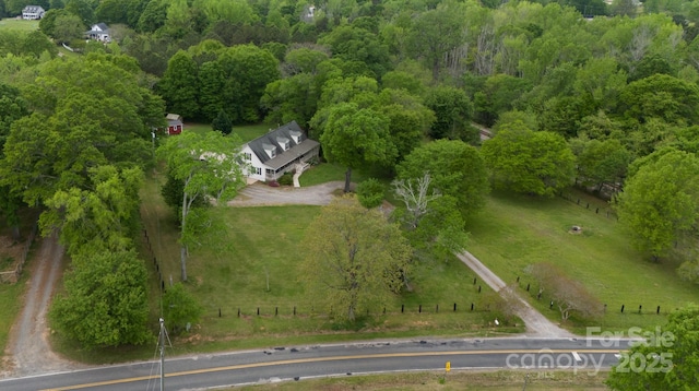 bird's eye view with a rural view