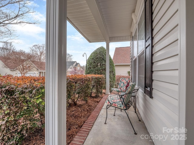 view of patio / terrace with a porch