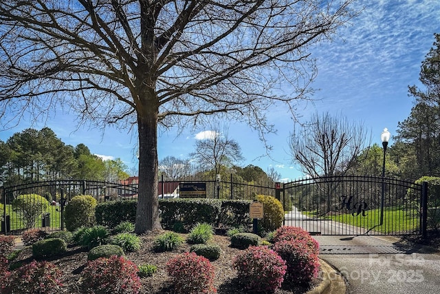 view of gate featuring fence