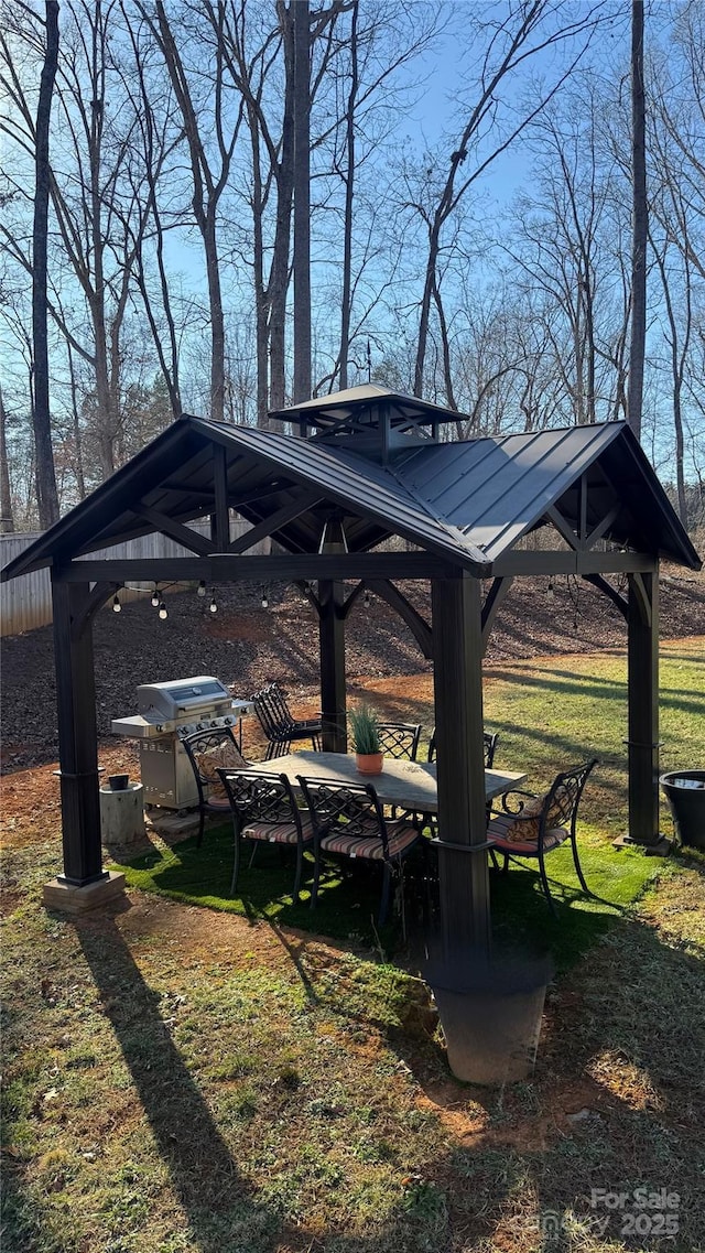 view of property's community featuring a gazebo