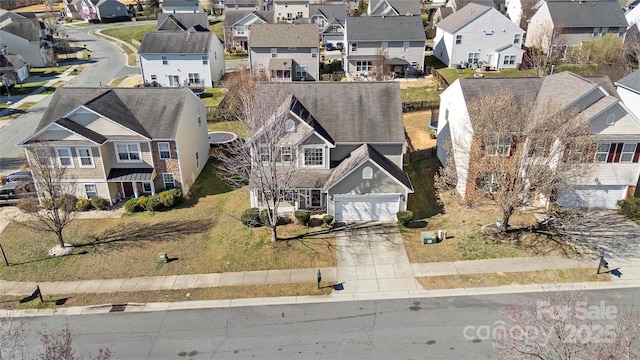 aerial view featuring a residential view