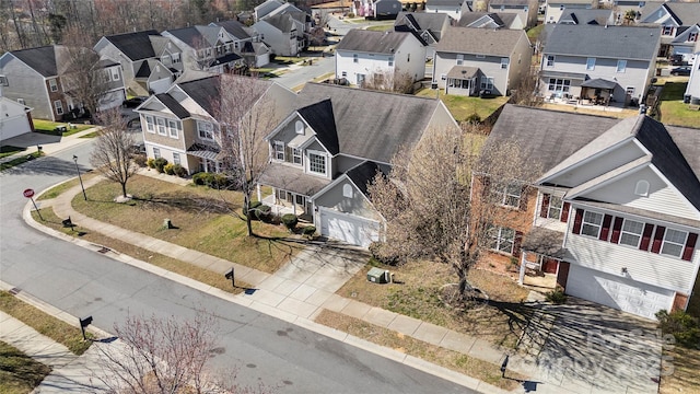 bird's eye view with a residential view